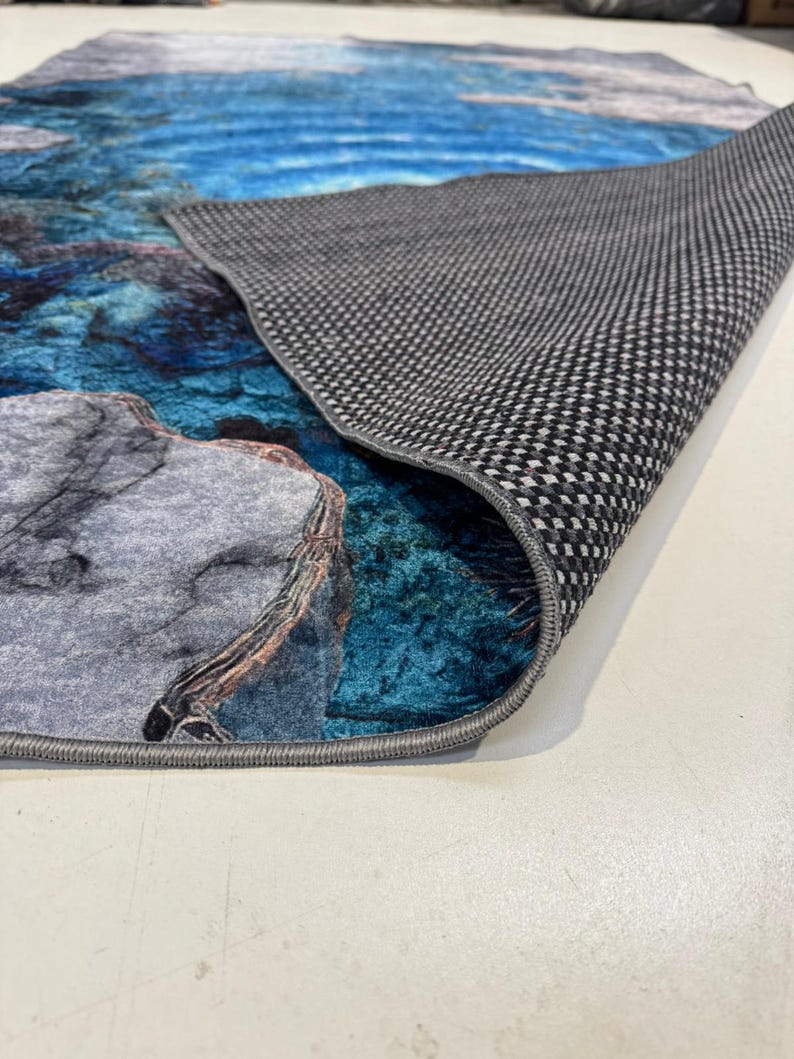 3D Underwater Rug, Huge Crack Carpet, Huge Crack Rug, 3D Looking Carpet, 3D Looking Rug, Optical Illusion Carpet, Optical Illusion Rug image 9