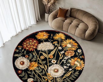 Acquista Tappeto a forma di fiore Tappeto rotondo Morbido imitazione cashmere Tappetino per soggiorno Camera da letto Tappeto peonia Tappeto floreale Tappetino nella stanza in Italia a partire da 24