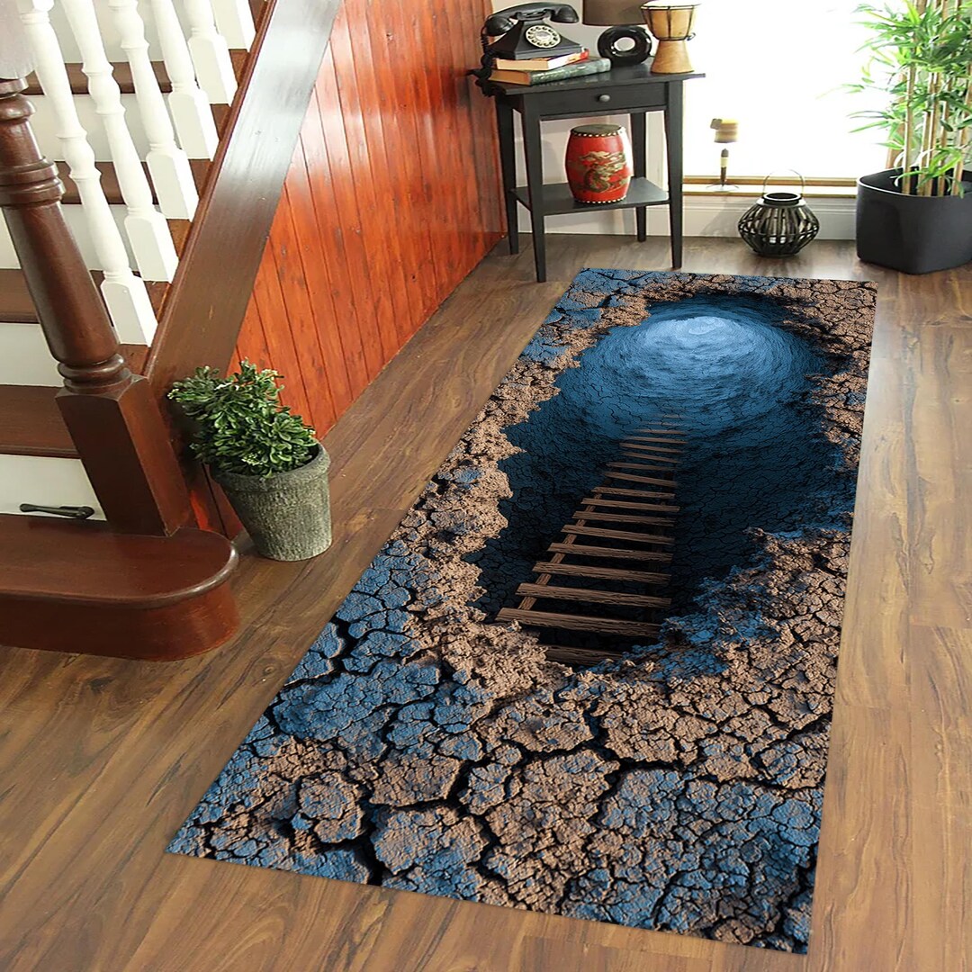 Creak Pattern Rug 3D Rug, 3D Huge Crack Rug,huge Crack Rug,3d Crack Rug,huge Crack Long ...