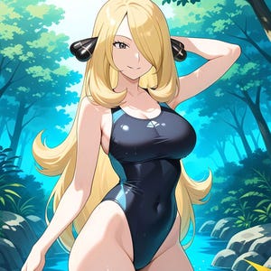 Cynthia Hot Sexy Lewd Anime Cartoon Girl Waifu Pokemon Fotos 17 hochwertige digitale Download Bilder