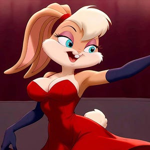 Lola Bunny Sexy Hot onzedelijk mooie anime cartoon meisje Waifu-foto&#39;s 20 digitale afbeeldingen van hoge kwaliteit downloaden