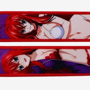 High School Dxd Beautiful Anime Double-Sided Embroidery Keychain Cute Acessory Featuring Rias Gremory or Akeno Himejima