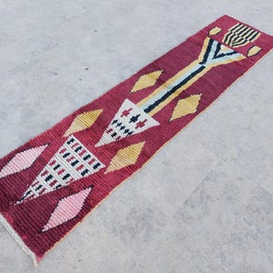 Amazing Custom Moroccan Runner Rug, long runner rug Red, Morrocan rug runner 5x8, RED Rug Runner, 3x9 rug runner, Custom Entryway rug