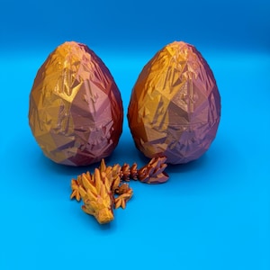Dual Colored Mini Dragon | Rose Gold | 3D Printed Mini Dragon | 3D Printed Mini Egg