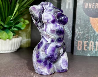 Dream Amethyst Goddess Torso Sculpture, Hand Carved Natural Amethyst Female Body Figurine, Crystal Divine Feminine Totem, Goddess Collection