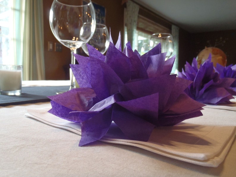 25 Deep Purple Dahlia Napkin Rings. Wedding decor baby | Etsy