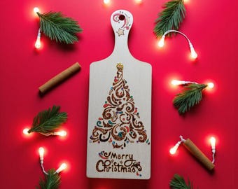 Christmas pyrography