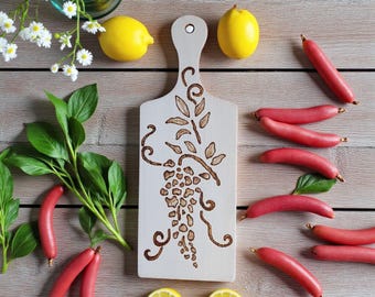 Pyrography Wooden Paddle: Handmade Kitchen Decor