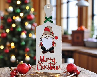 Christmas pyrography with gonks
