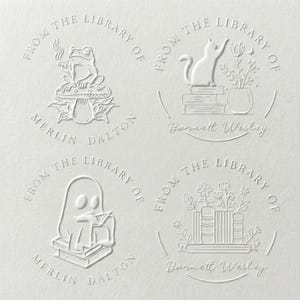Anpassad biblioteksstämpel | 42 mm metallbokspräglingsmaskin | Präglingsklämma | Present till bokmalar bild 4
