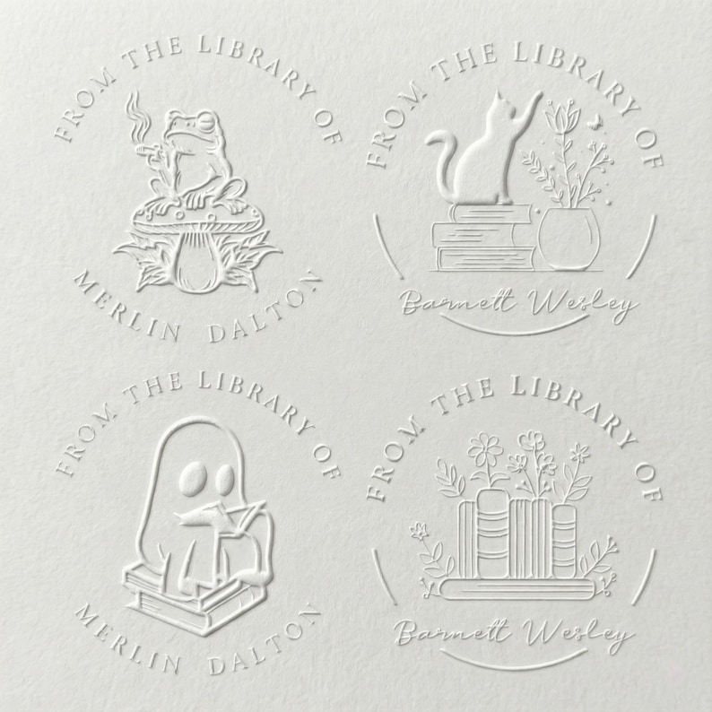 Anpassad biblioteksstämpel | 42 mm metallbokspräglingsmaskin | Präglingsklämma | Present till bokmalar bild 4
