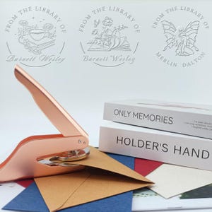Personalized Book Embosser/From the Library of Book Stamp/Library Embosser/ Embosser Stamps/Ex Libris/ Gifts for Book Lovers