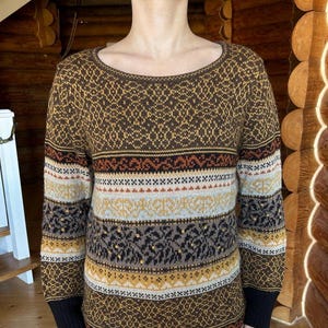 Vtg Alpaca Soft Peruvian Wool Women Hessnatur Sweater, size L-XL