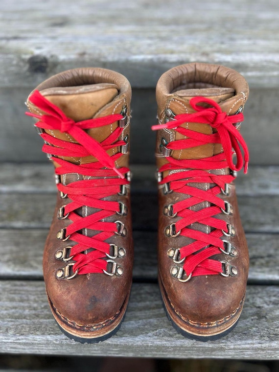 Vintage LOWA 3.5/ EU 36 Mountaineering Hiking Leather Boots  display picture 3