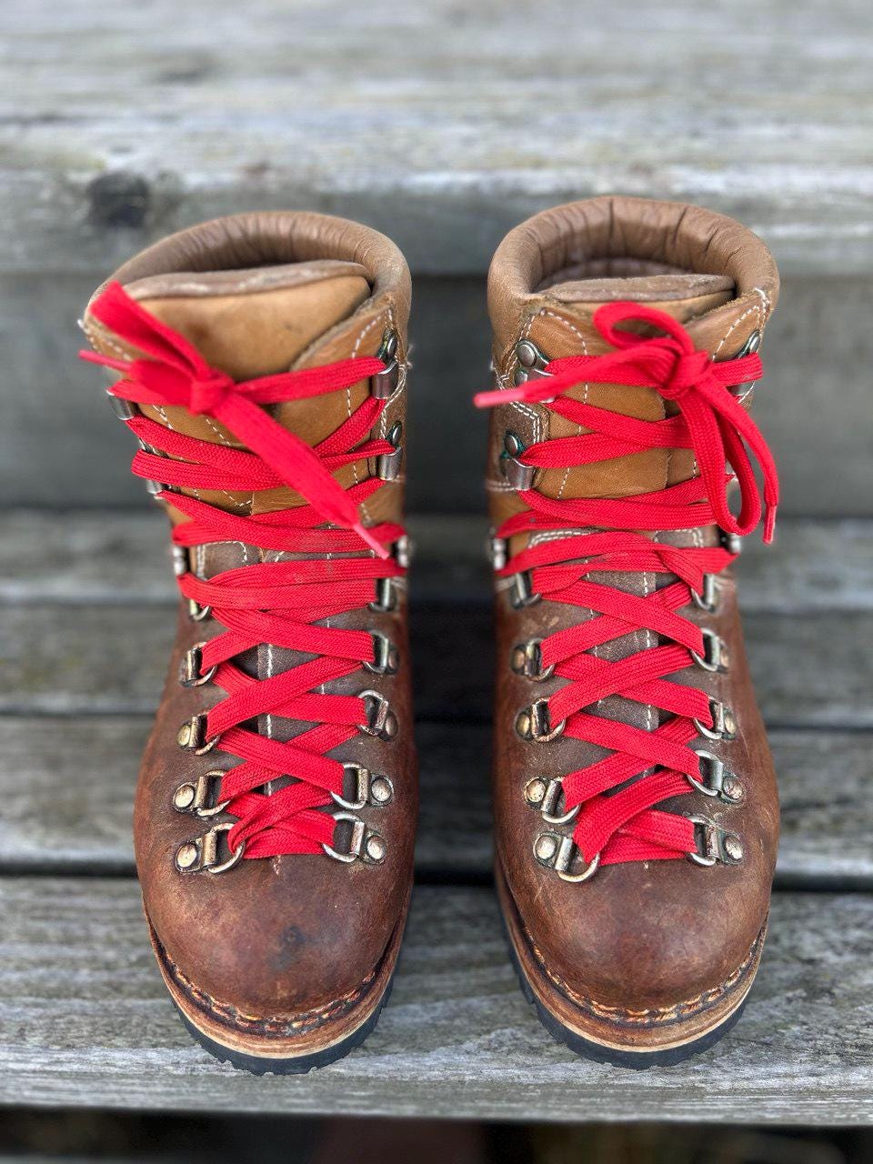 Vintage LOWA 3.5/ EU 36 Mountaineering Hiking Leather Boots  display picture 1