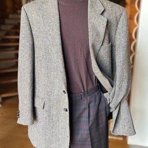 Vtg HarrisTweed Wool Jacket, size XXL-XXXL