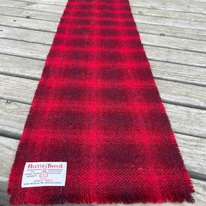Vtg Harris Tweed Wool Scarf. 157*25cm/62&quot;*10&quot;