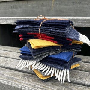 12 Wool Fabric Squares 6*6 Inches for Quilting, Sewing, Crafts, Applique Bundle