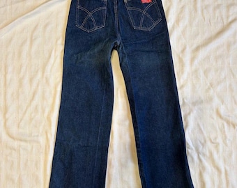70s Vtg Adolphe Lafont Blue Denim, made in France, size 38