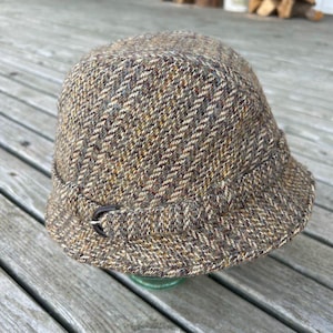 Kapelusz typu bucket hat VTG Tweed, wyprodukowany w Anglii, rozmiar 59