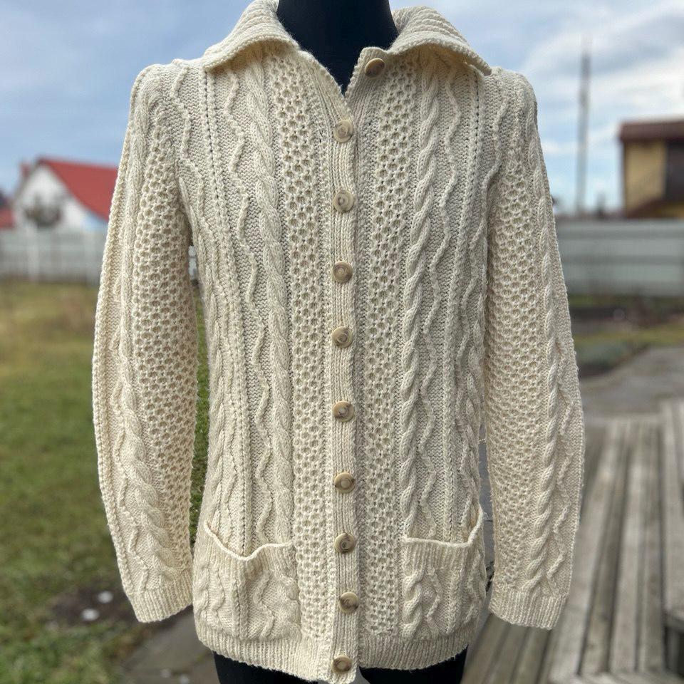 Kardigan wełniany Vtg, rozmiar L