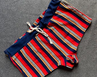Vintage Huber Swiss Men’s Swim Trunks Striped