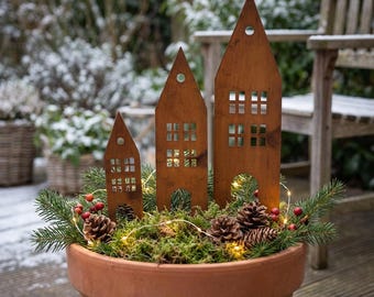 VidaXL Letto Rialzato Da Giardino Ruggine 320x40x45 Cm Acciaio Corten - Foto 4