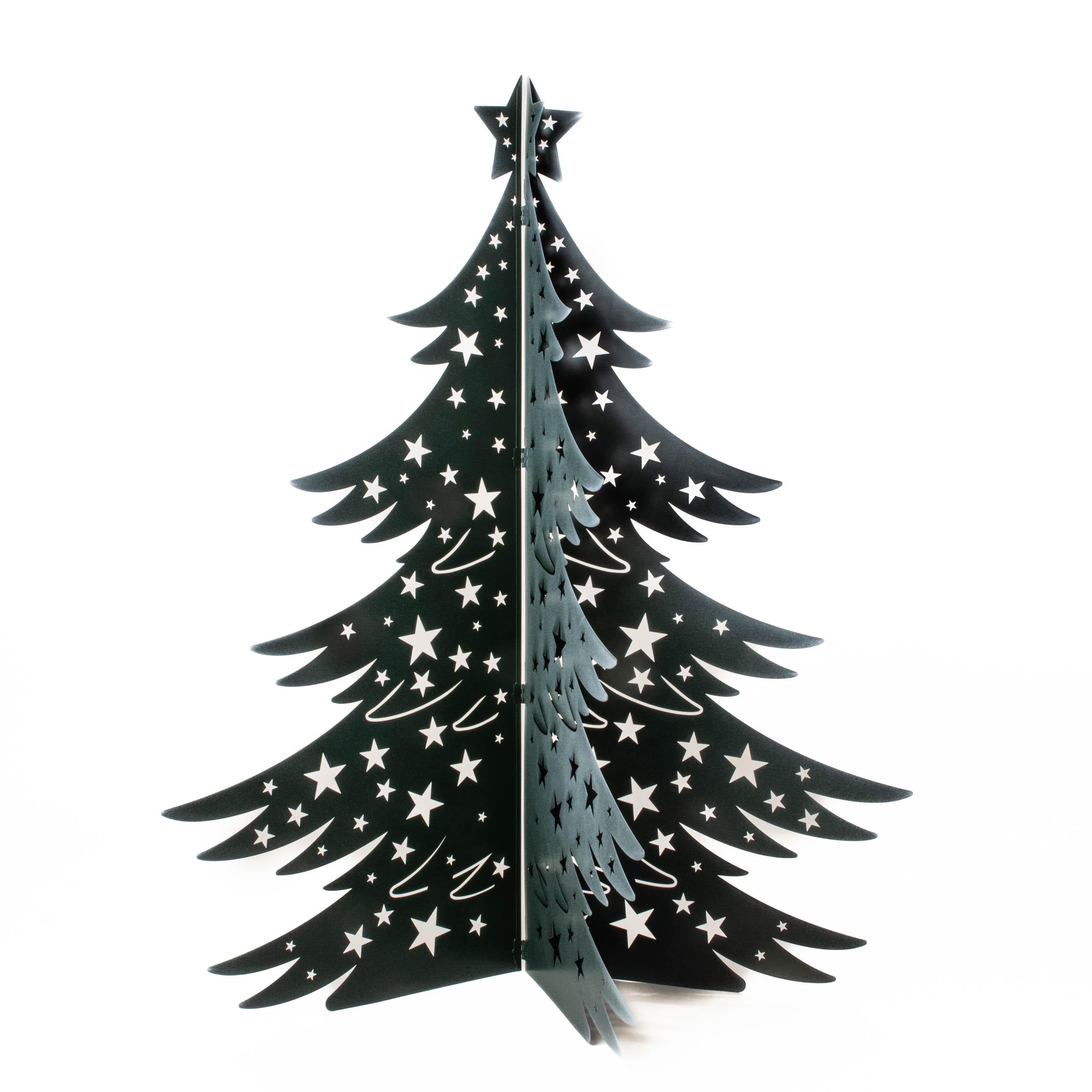 Sapin De Noël En Métal Doré 90 Cm - Design Moderne, Acier Thermolaqué, Pour Décoration Intérieur Et Extérieur Protégé - 10
