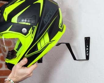 Wieszak na Kask Motocyklowy – Ścienny, Wytrzymała Stal, Malowany Proszkowo na Czarny