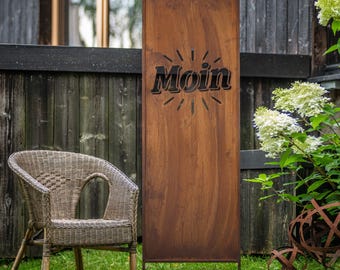 Rustiek metalen tuinscherm – Privacy-paneel van Cortenstaal "Moin"