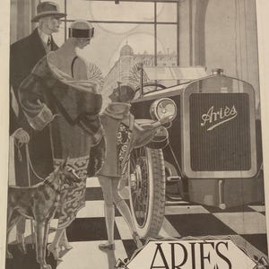 グラビア雑誌「Aries - L'Élégance Automobile à Son Apogée」（1924 年）