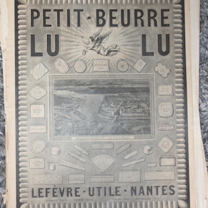 Cartel publicitario vintage "Petit-Beurre LU" 1924