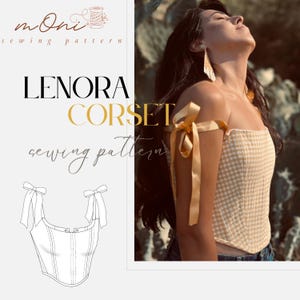 Patrón de costura de top de corsé, patrón de corsé, patrón de costura de top corto con bustier, patrón de costura de bustier, Tallas: XXS-XXXL, Formato A0-CARTA-A4