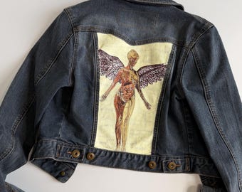 Nirvana inutero hand painted denim jacket