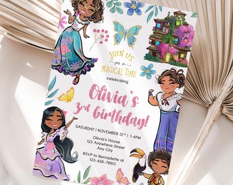 Encanto Birthday Invitation – Personalized Kids Party Invite – 5x7 or 4x6 JPG/PDF Digital Download