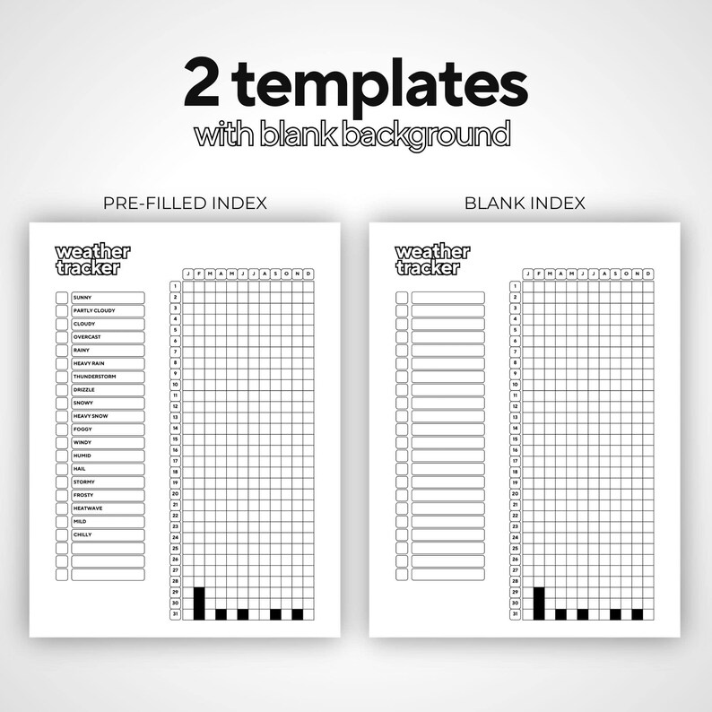 Printable Weather Tracker Coloring Page: Yearly Pixel Journal (digital ...