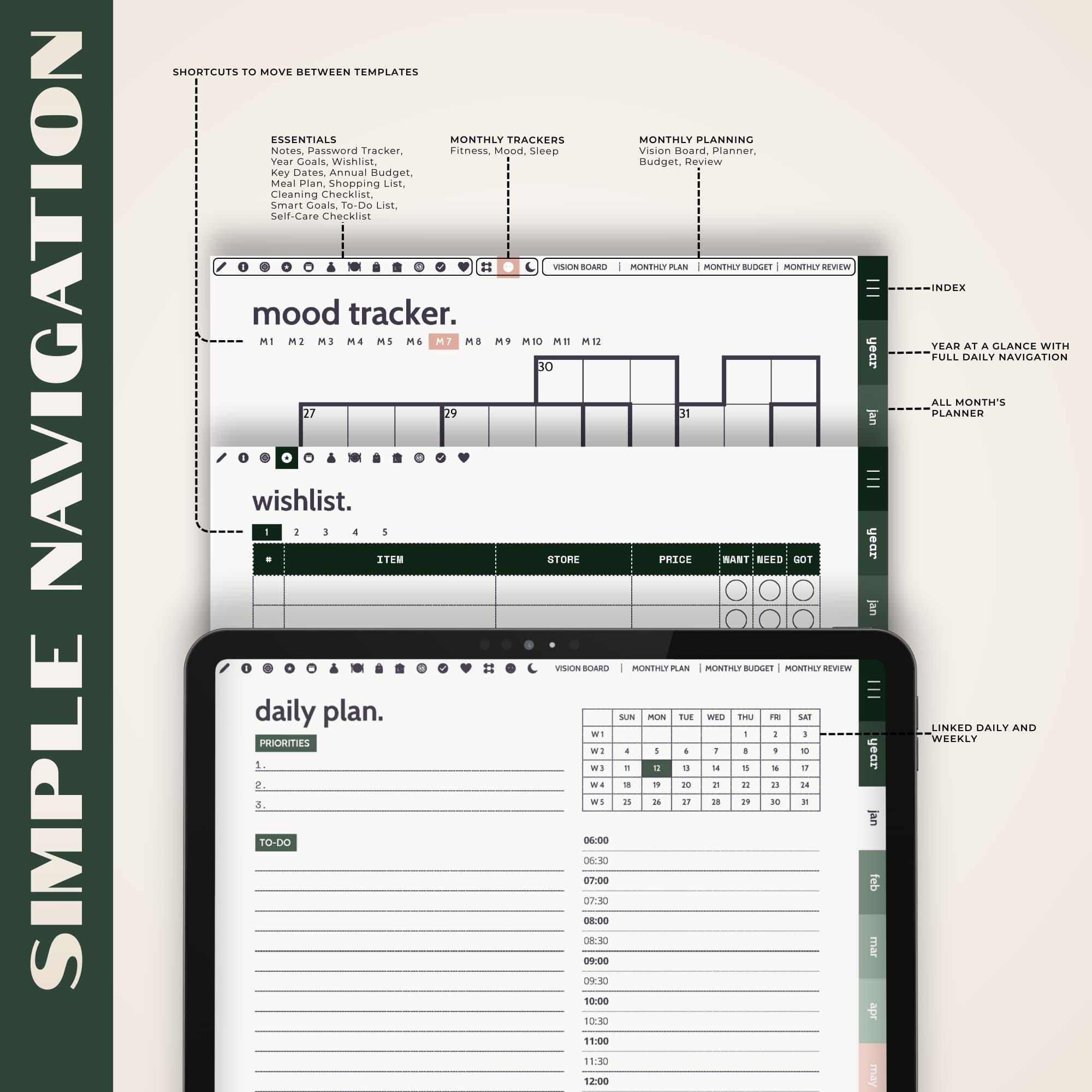 2026 Digital Planner | All in One Notebook for Ipad, Android, and ...