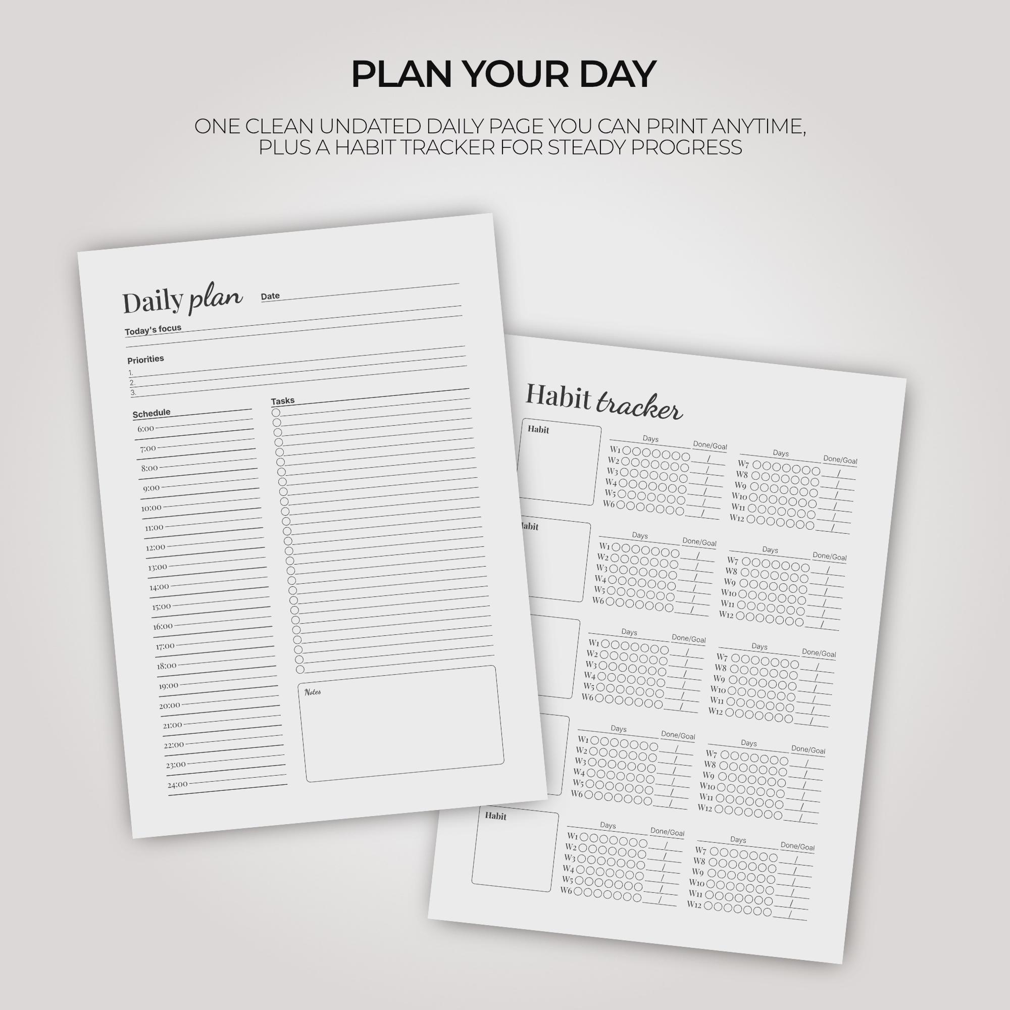 12 Week Year Planner Printable | 90 Day Goal Setting System & Quarterly ...