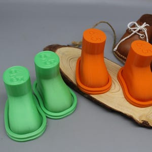 3D Printed Doll Shoe Mold Set: 6.5cm (Digital Files)