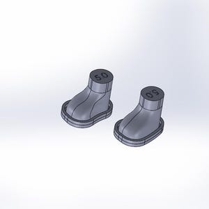 3D Printed Doll Shoe Mold Set: Digital Files for Miniature Shoes (5.0x3.2x4.5cm) (STL Format)