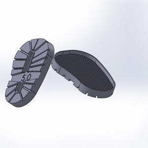 Poppenschoenzolen: 5,0 cm digitale bestanden (STL)