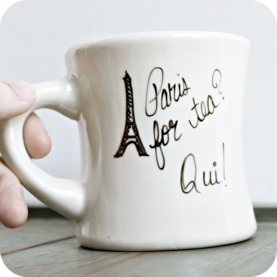 Paris Mug Eiffel Tower French France diner mug Travel Etsy