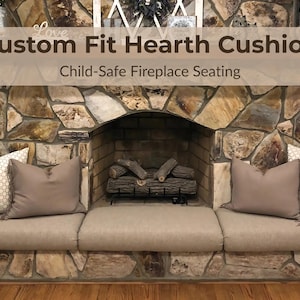 Custom Fireplace Hearth Cushion: Child Safety Bench Seat - Flame Retardant Fabric
