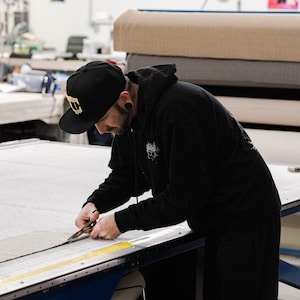 Each Cushion is Hand Cut Fabric for your custom cushion