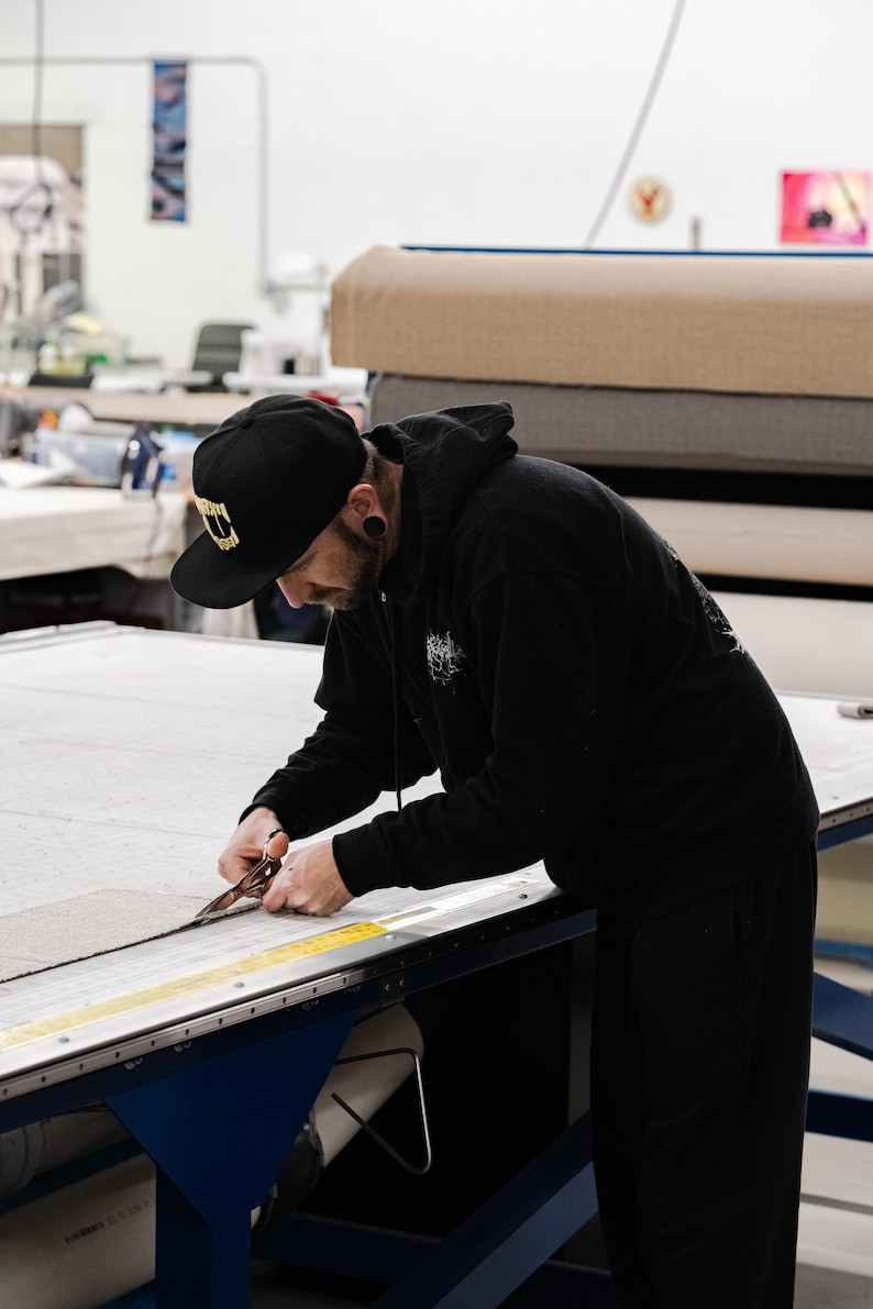 Each Cushion is Hand Cut Fabric for your custom cushion