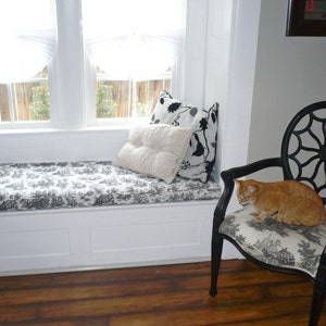 Custom Sewn Window Seat Cushion with Cording You Choose the Fabric, Bench Cushion, Nook Cushion, Bay Window Cushion image 1