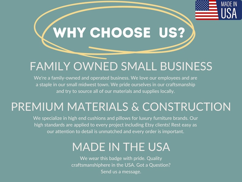 Banner featuring a family-owned small business, proudly crafting premium fabrics in the USA. Showcasing dedication to quality and craftsmanship.