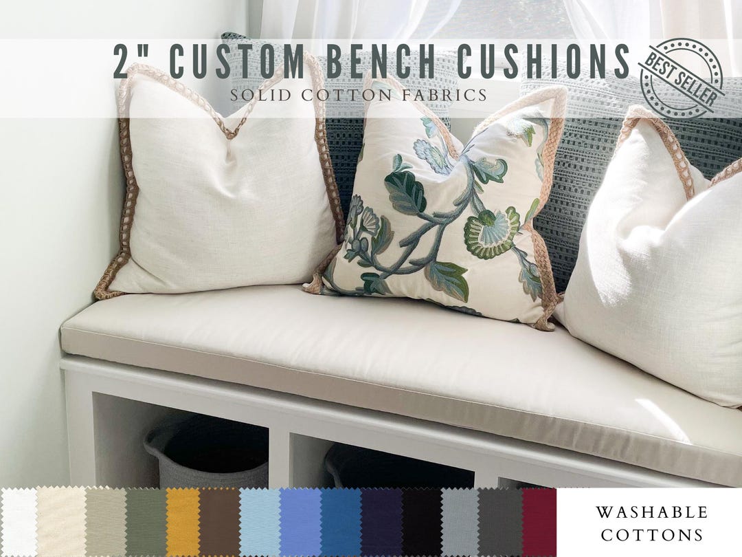 Custom Bench Samantha Tufted Bench Cushion Custom Inch Bench - Main Image
