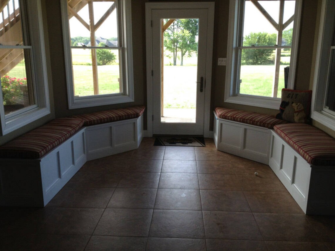 Custom Bay Window Seat Cushion With Cording Trapezoid Etsy