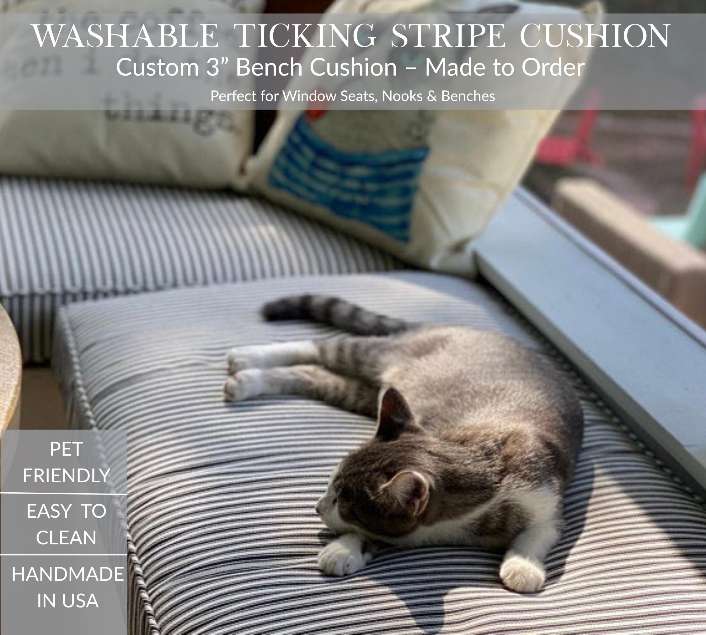 Black and White Bench Seat Cushion